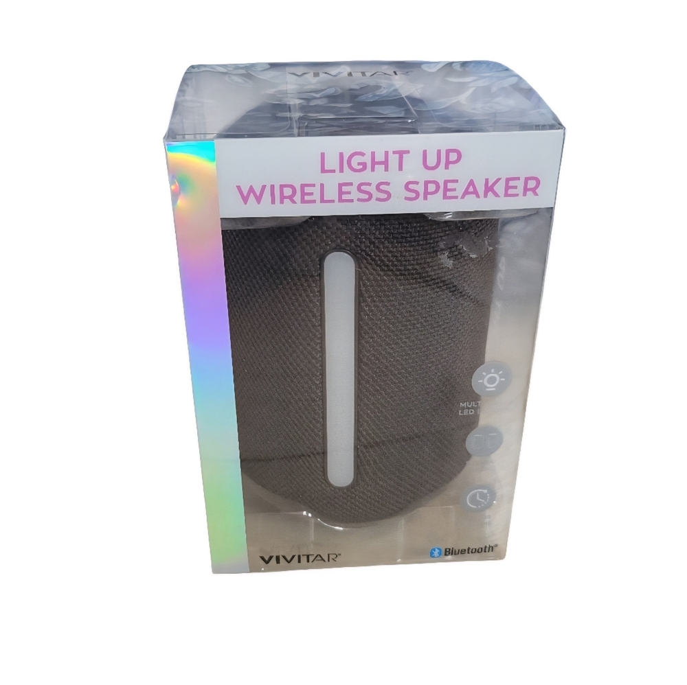 Vivitar Light Up Wireless Bluetooth Speaker Black